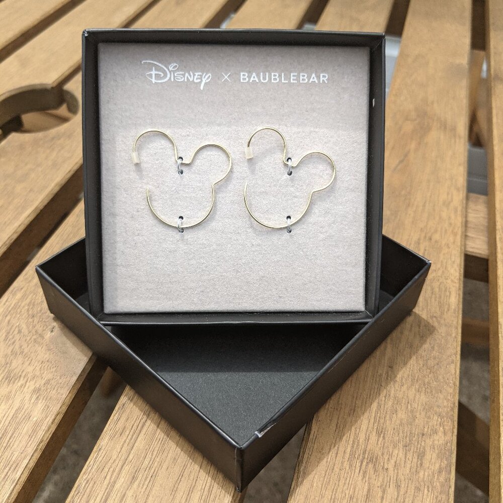 Disney x BaubleBar Mickey Mouse Hoop Earrings